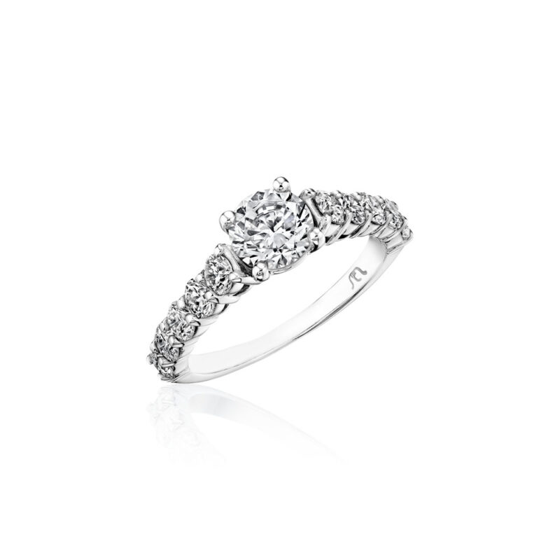 Perfect Twogether® Round Diamond Shared Prong Engagement Ring