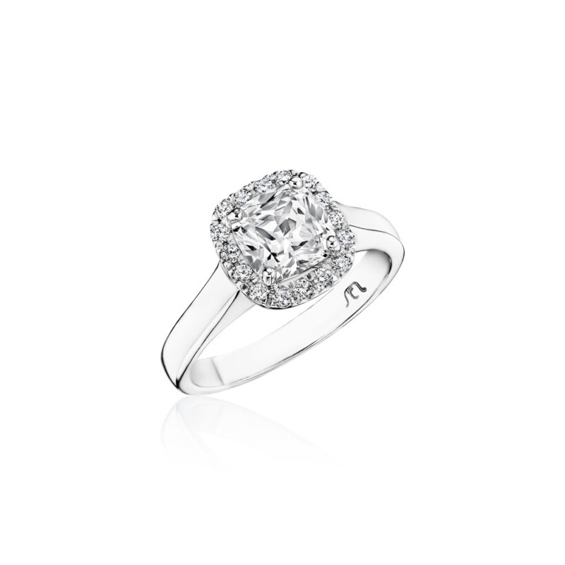 Perfect Twogether® Round Diamond Halo Solitaire Ring