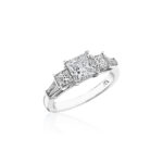 Perfect Twogether® Princess Cut & Baguette Diamond Engagement Ring