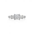 Perfect Twogether® Princess Cut & Baguette Diamond Engagement Ring