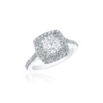 Round Diamond Double Halo Ring