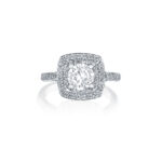 Round Diamond Double Halo Ring