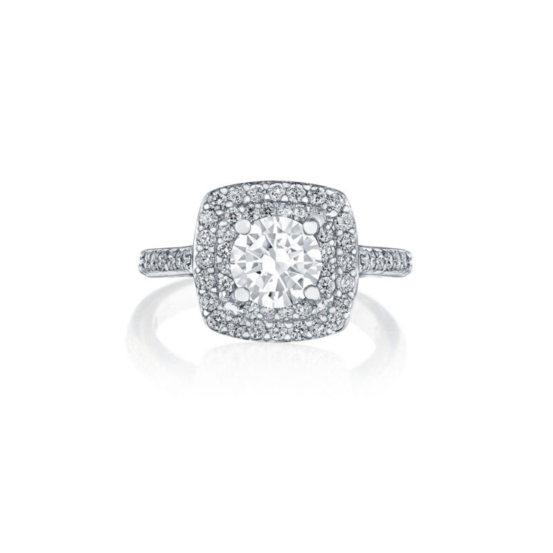 Round Diamond Double Halo Ring