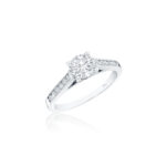 Round Diamond Channel Set Ring