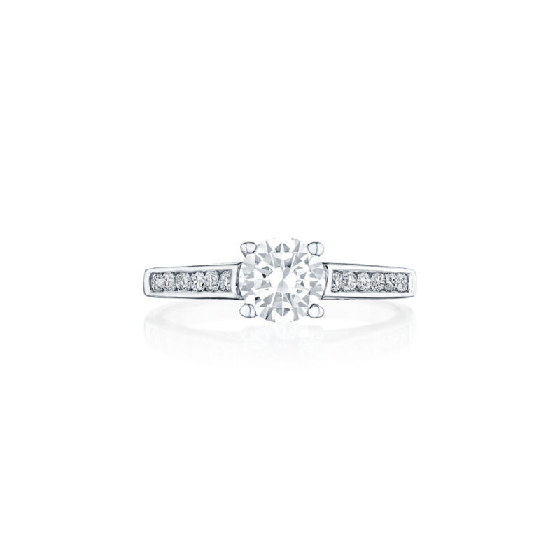 Round Diamond Channel Set Ring
