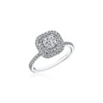 New York Dreams®  Diamond Double Halo Cushion Ring
