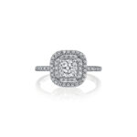 New York Dreams®  Diamond Double Halo Cushion Ring