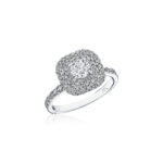 New York Dreams®  Diamond Double Halo Cushion Ring