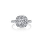 New York Dreams®  Diamond Double Halo Cushion Ring