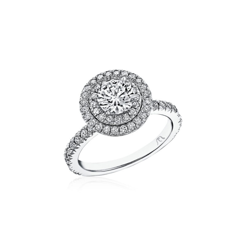 New York Dreams® Round Double Halo Diamond Engagement Ring