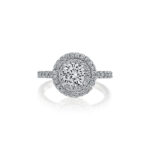 New York Dreams® Round Double Halo Diamond Engagement Ring