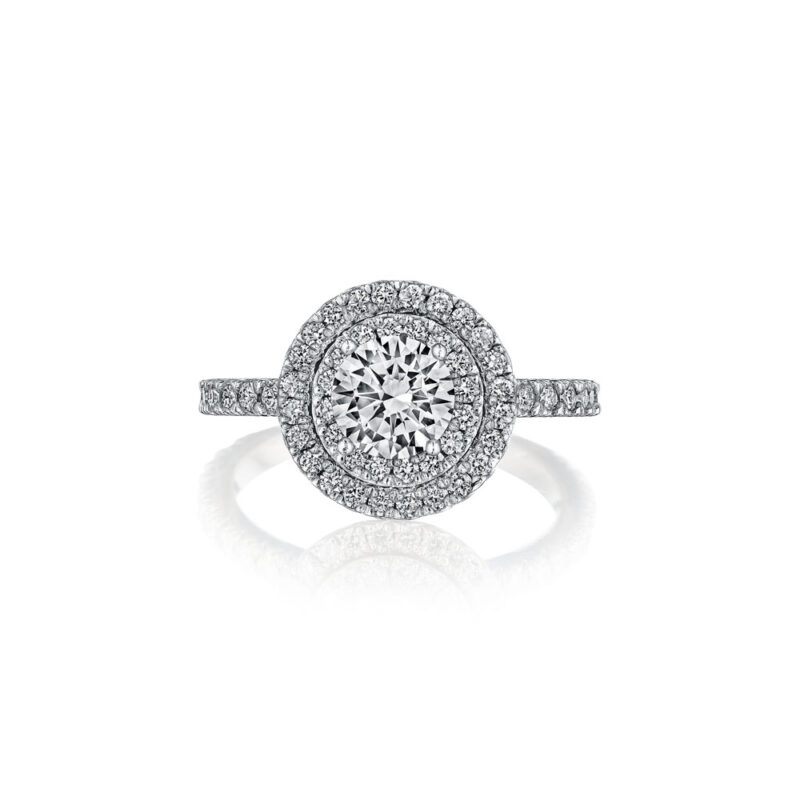 New York Dreams® Round Double Halo Diamond Engagement Ring