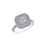 New York Dreams® Cushion Double Halo Diamond Engagement Ring