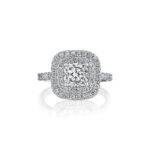 New York Dreams® Cushion Double Halo Diamond Engagement Ring