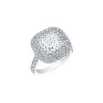 Cushion Cut Double Halo Diamond Ring