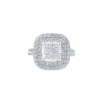 Cushion Cut Double Halo Diamond Ring