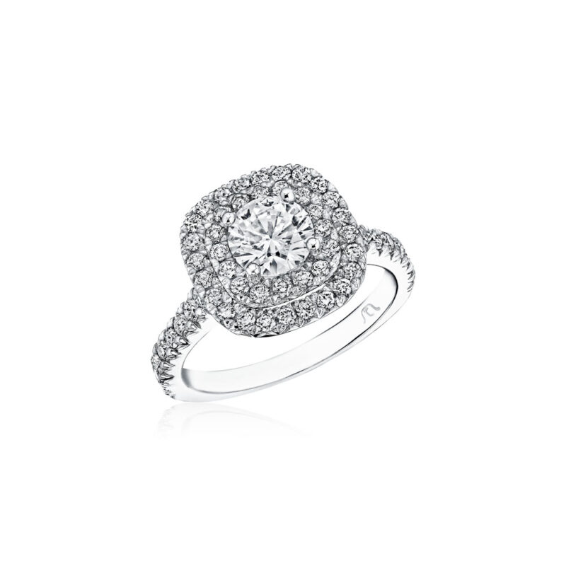 New York Dreams® Cushion Double Halo Diamond Engagement Ring