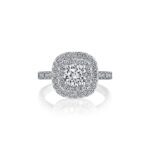 New York Dreams® Cushion Double Halo Diamond Engagement Ring