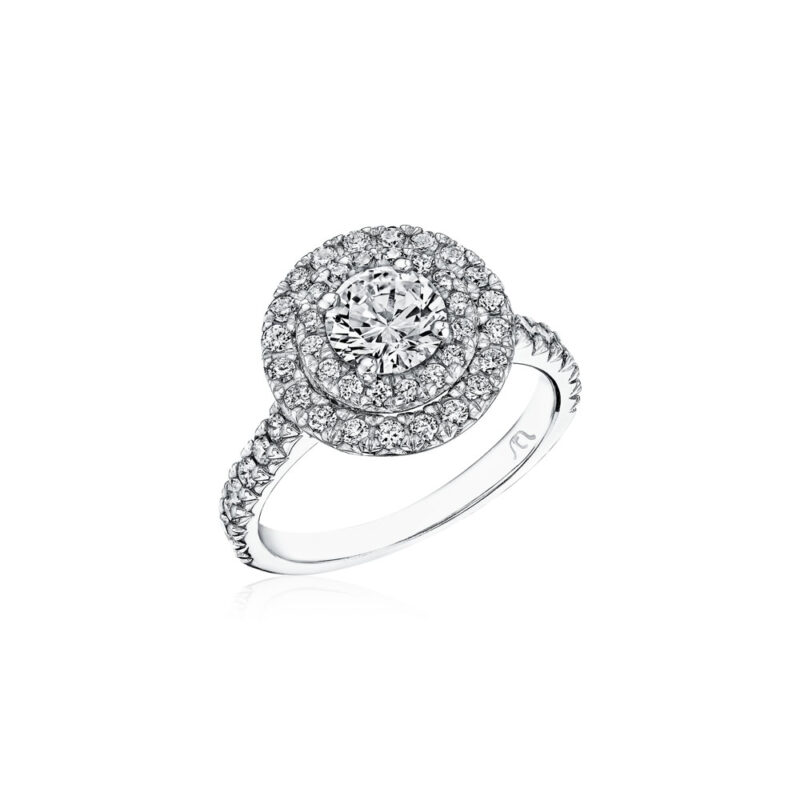 New York Dreams® Round Double Halo Diamond Engagement Ring