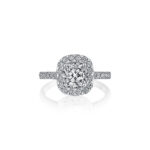 New York Dreams® Cushion Cut Diamond Halo Ring