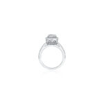 Triple Row Round Diamond Halo Ring
