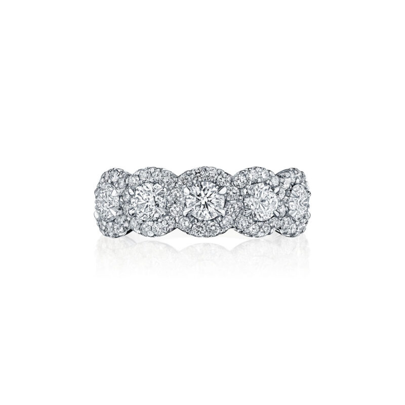 Round Diamond Band with Round Diamond Halo