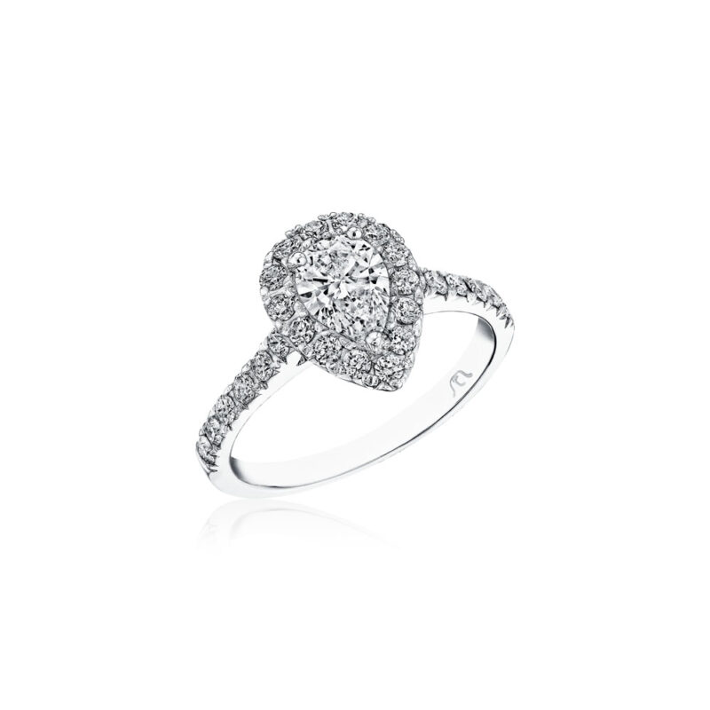 New York Dreams™ Pear Shape Diamond Halo Ring