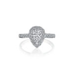 New York Dreams™ Pear Shape Diamond Halo Ring