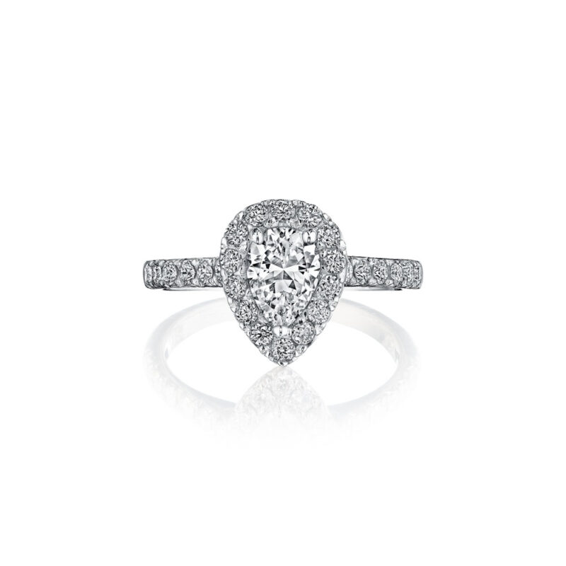 New York Dreams™ Pear Shape Diamond Halo Ring