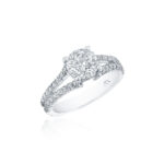 Round Diamond Split Shank Ring