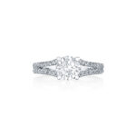 Round Diamond Split Shank Ring