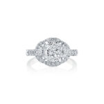 New York Dreams® Diamond Cushion & Half Moon Halo Ring