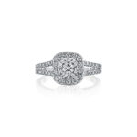 New York Dreams® Cushion Halo Ring with Split Shank