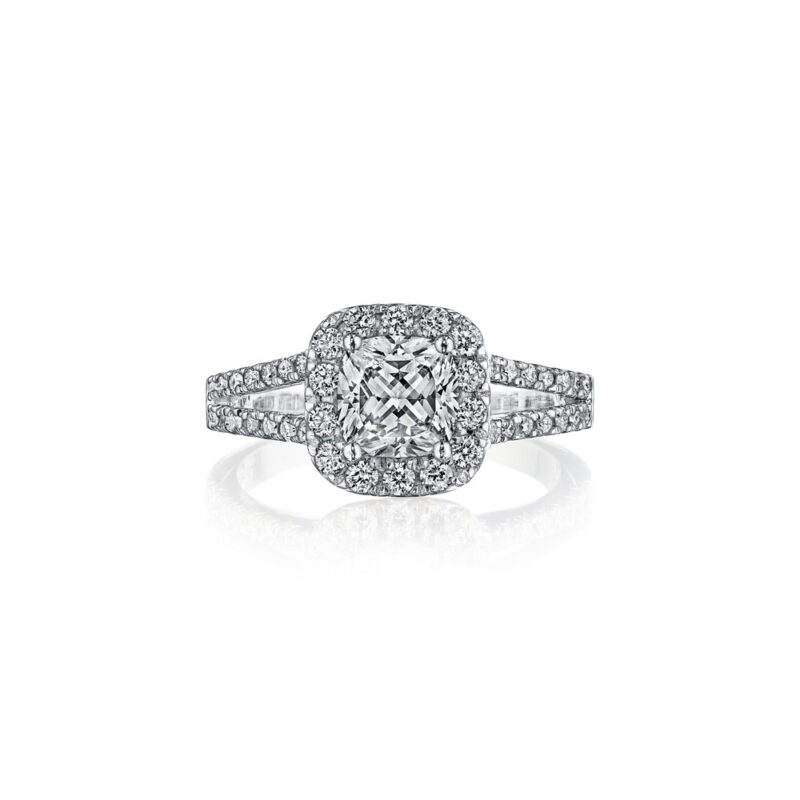New York Dreams® Cushion Halo Ring with Split Shank