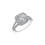 New York Dreams® Cushion Halo Ring with Split Shank