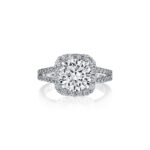 New York Dreams® Cushion Halo Ring with Split Shank