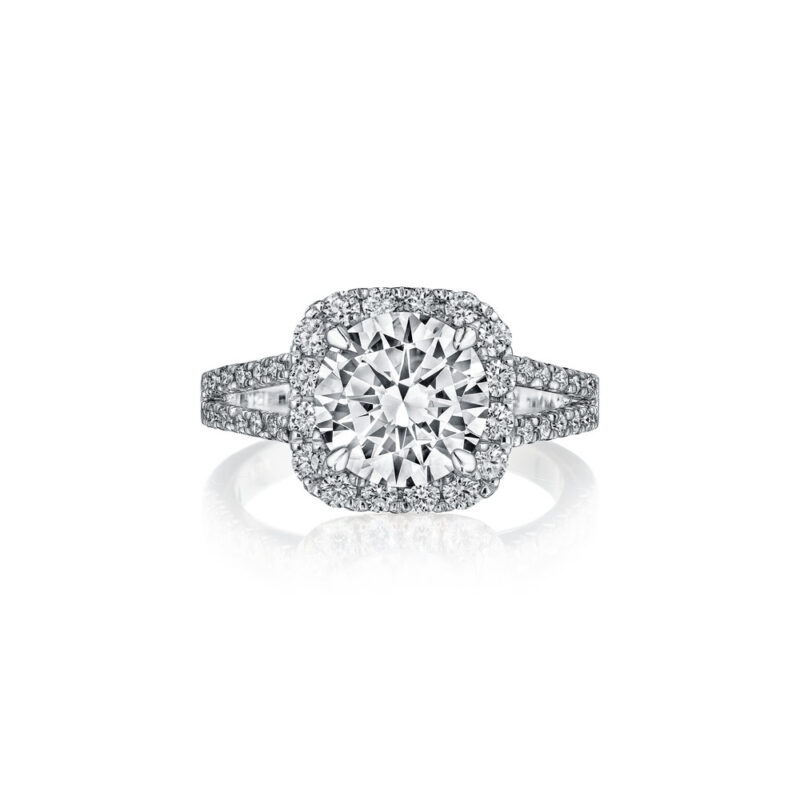 New York Dreams® Cushion Halo Ring with Split Shank