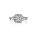 New York Dreams® Cushion Halo Ring with Split Shank