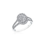New York Dreams® Oval Halo Ring with Split Shank