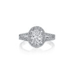 New York Dreams® Oval Halo Ring with Split Shank