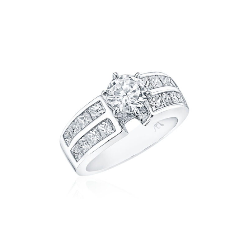 Princess Cut Channel Set Diamond Ring