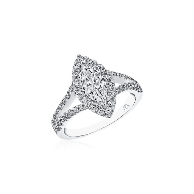New York Dreams® Marquise Halo Ring with Split Shank