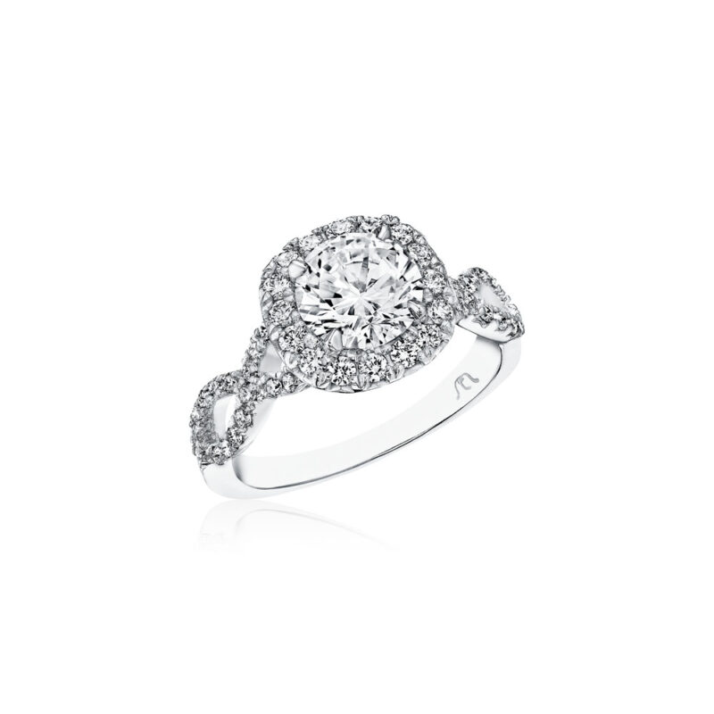 New York Dreams® Cushion Halo Ring with Infinity Shank