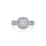 New York Dreams® Cushion Halo Ring with Infinity Shank