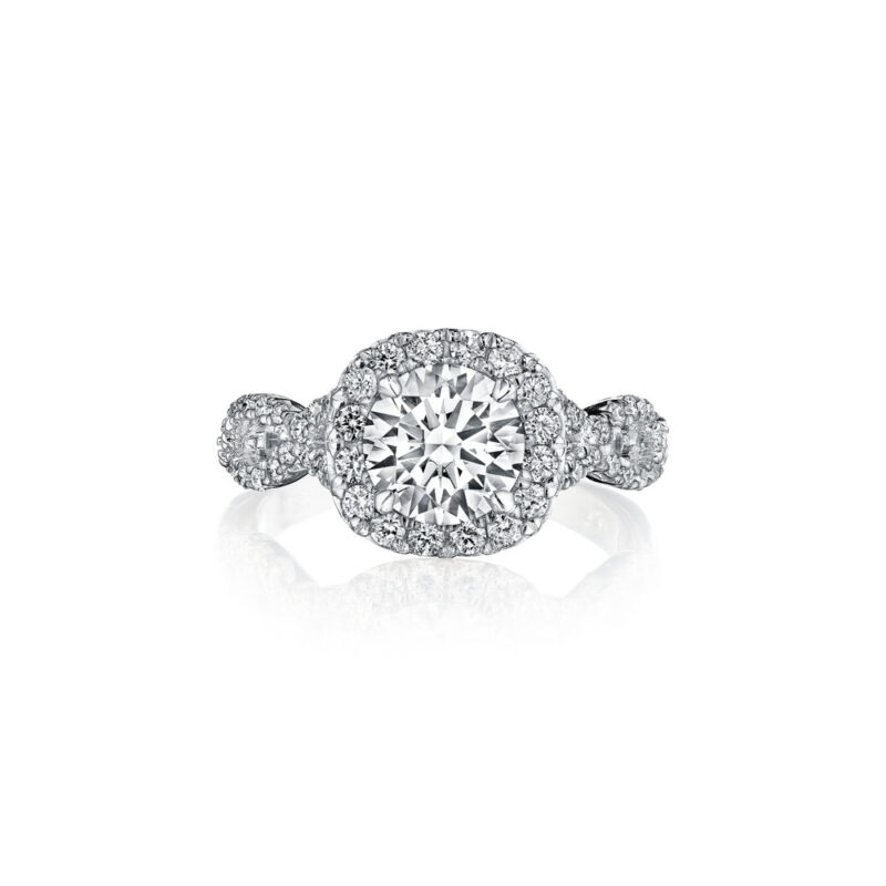 New York Dreams® Cushion Halo Ring with Infinity Shank