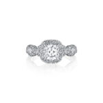 New York Dreams® Cushion Halo Ring with Infinity Shank