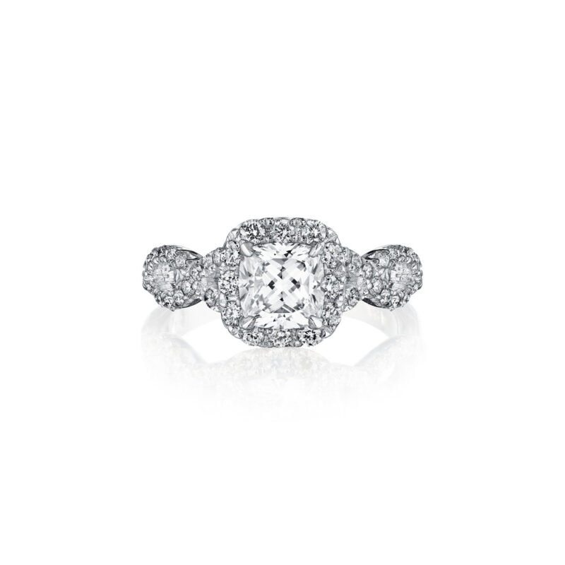 New York Dreams® Cushion Halo Ring with Infinity Shank