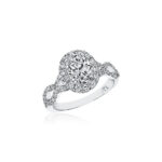 New York Dreams® Oval Halo Ring with Infinity Shank
