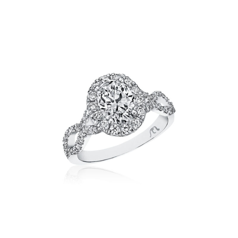 New York Dreams® Oval Halo Ring with Infinity Shank