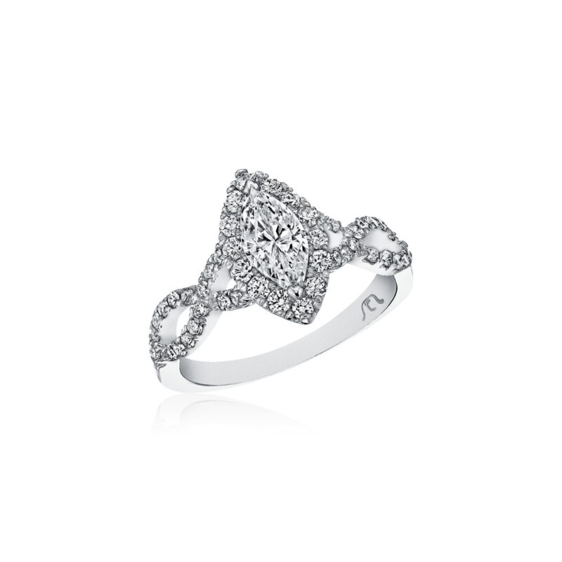 New York Dreams® Marquise Halo Ring with Infinity Shank